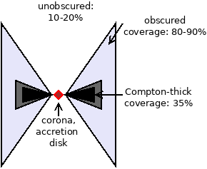 AGN obscured fractions can be translated to average covering fractions of the obscurer.